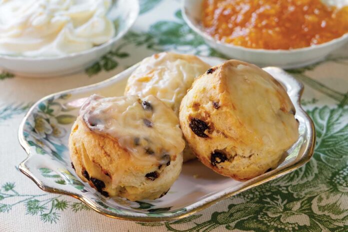 mandarin and currant scones