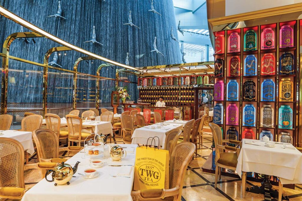 From Sydney to Singapore and Lisbon to London, TWG’s elegant and posh tea salons and boutiques welcome guests to sip their array of flavors from French Earl Grey to their White Immortal Tea.