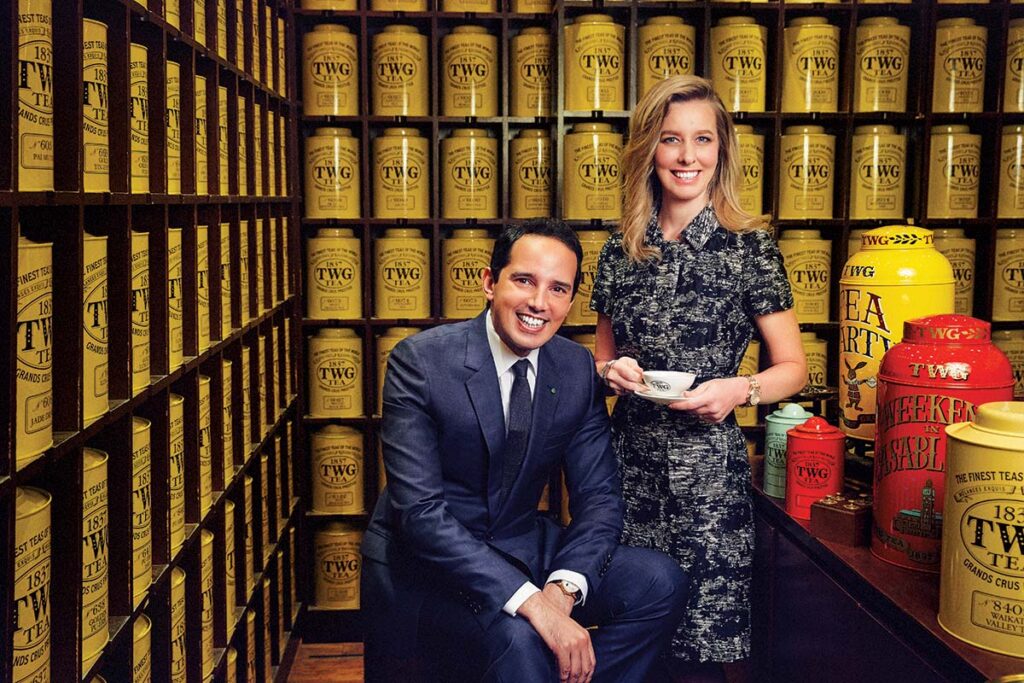 The Singapore-based founders of TWG—Moroccan-born Taha Bouqdib and American-born Maranda Barnes—each bring their own strengths to both the business and their family.