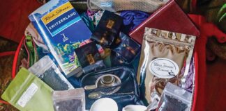 travel bag filled with tea
