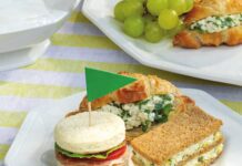 Tomato, Prosciutto & Bacon Jam Tea Sandwiches Golf Tea Savories