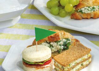 Dill Egg Salad Triple-Stack Sandwiches Golf Tea Savories