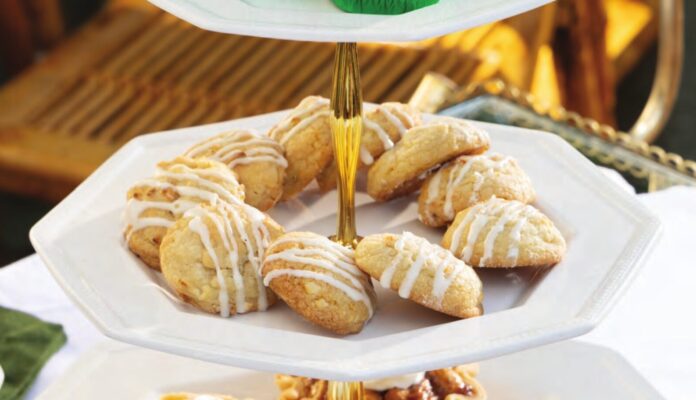 White Chocolaty Peach Cookies