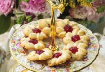 Rose Petal & Raspberry Jam Spritz Cookies Floral Fete