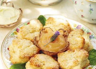 Lemon, Lavender & White Chocolate Scones Floral Fete